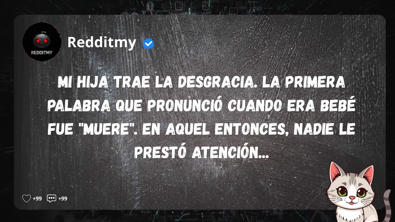 Mi hija trae la desgracia. La primera palabra que pronunció cuando era bebé fue 