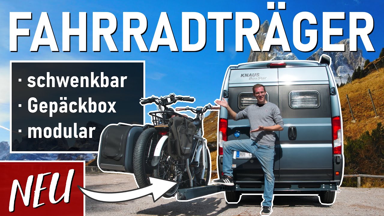NEU! BESTER FAHRRADTRÄGER? Minnid Heckträgersystem | schwenkbar, modular, Gepäckbox | Kastenwagen