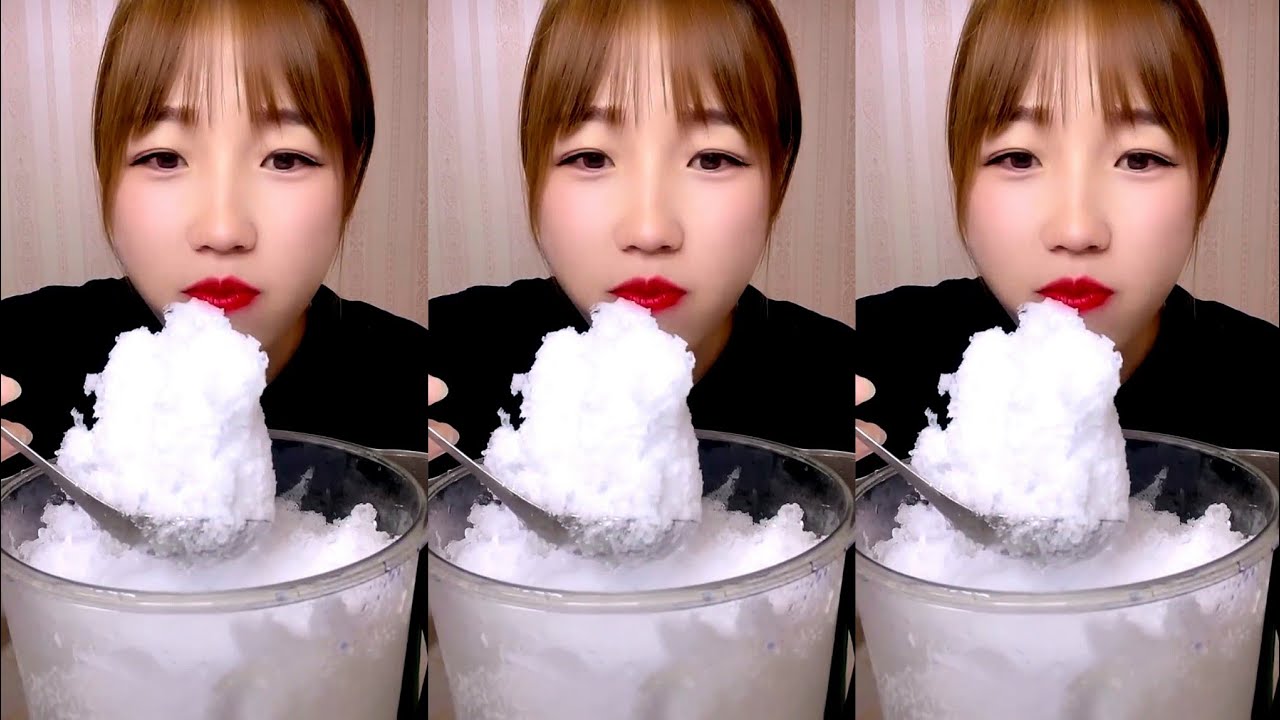 ASMR WHITE ICE EATING / ICE EATING