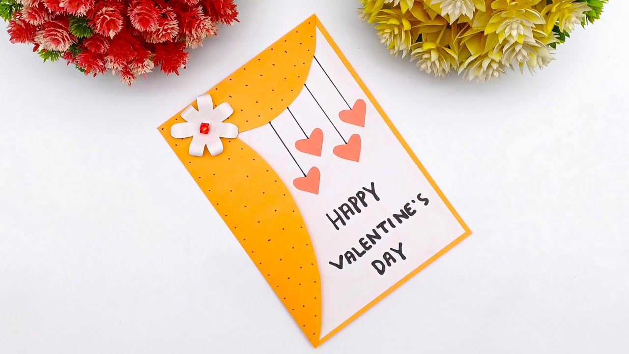 Easy Paper Crafts | DIY Valentine's Day Special Greetings Card Making Step by Step