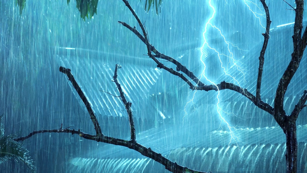 Rain Sounds Make You Sleep Instantly 😴 Stress and Insomnia Relief | Heavy Rainstorm & Loud Thunder