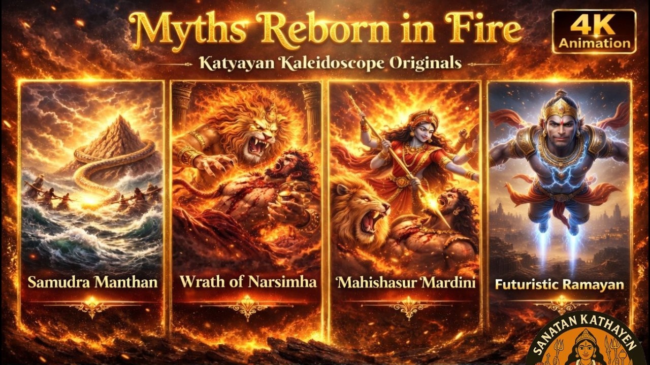चार महागाथाएँ: 33-Min Cinematic Marathon | Samudra Manthan | Narasimha | Durga | Lanka 2099