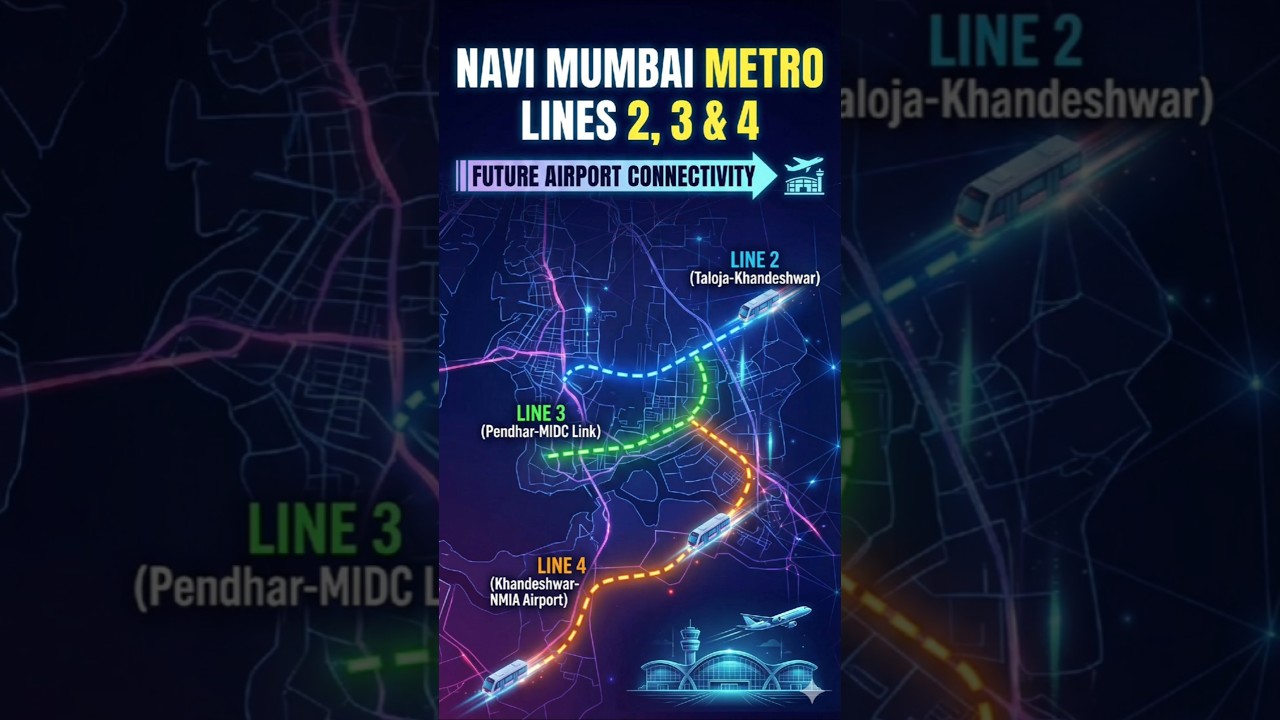 Video Title: Navi Mumbai Metro Line 2, 3 & 4: Complete Route Map & 2026 Deadline