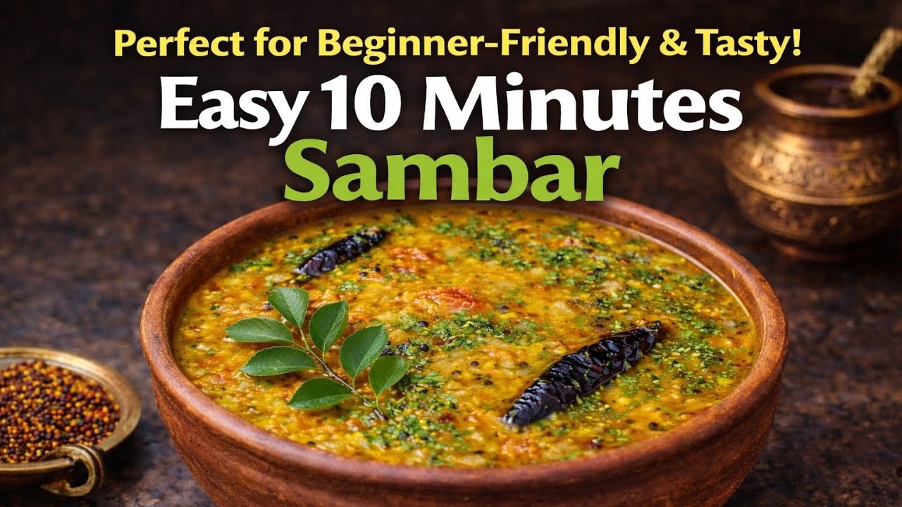10 Minutes Traditional Sambar | Authentic South Indian Taste | Perfect for Beginners#tamilcooking 