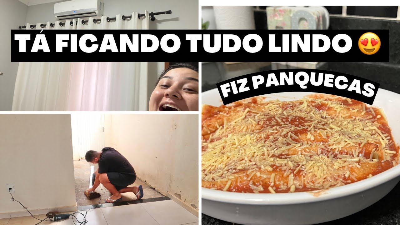 INSTALAMOS AS CORTINAS E FIZ NOSSA JANTA: PANQUECAS DE CARNE FININHAS , PRÁTICAS E DELICIOSAS