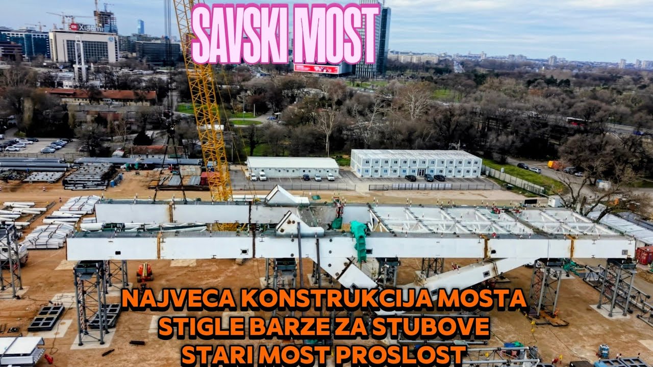 SAVSKI MOST STIGLI SIPOVI ZA BUDUCE STUBOVE MOSTA KOJI SR SKLAPA NA OBALI,STARI ZAVRSNO SECENJE