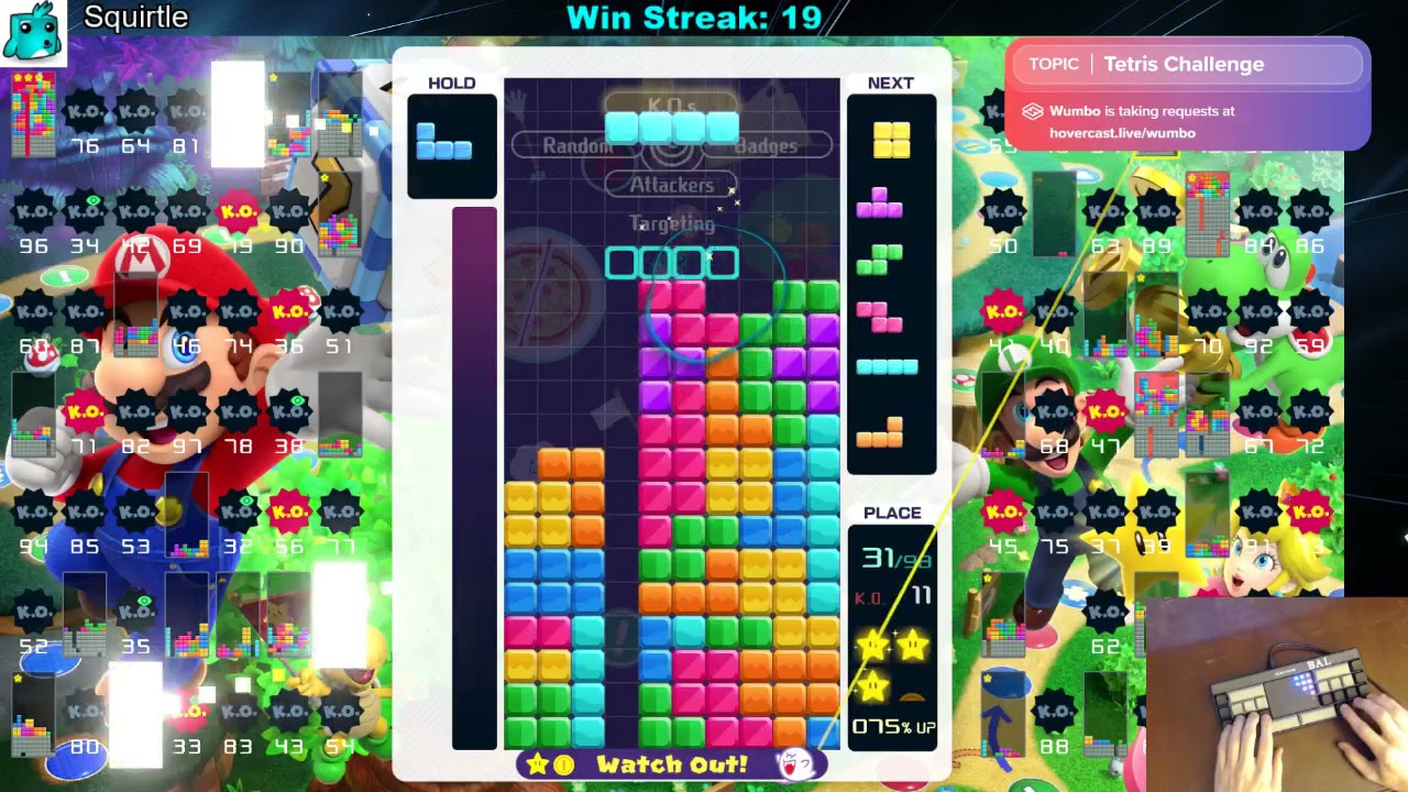 Tetris 99 Mario Party Theme - 8 Perfect Clears