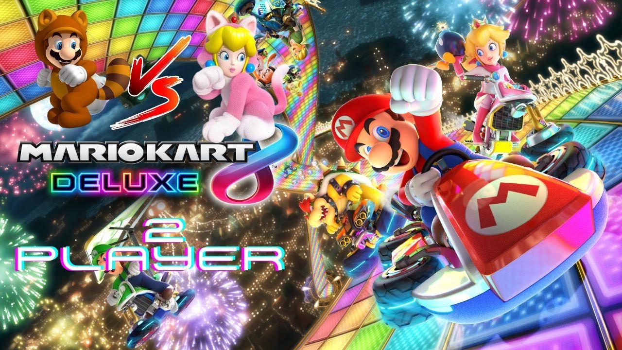 Mario Kart 8 Deluxe | Tanooki Mario VS Cat Peach | #mariokart8deluxe