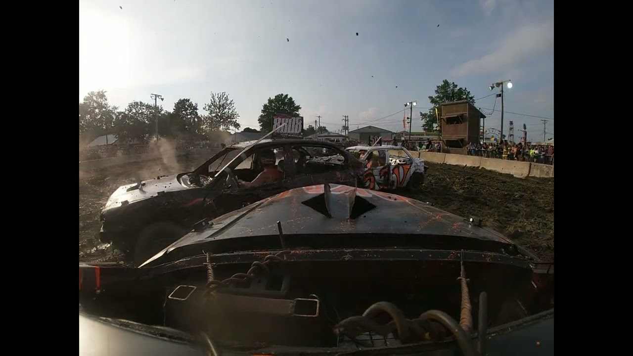 2021 Ford County Fair compact demolition derby Onboard 5253 06/19/2021