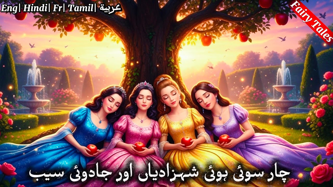 🌺The Four Sleeping Princesses And The Magical Apple 🍎| سوئی ہوئی شہزادیاں | Hindi Fairy Tale Story