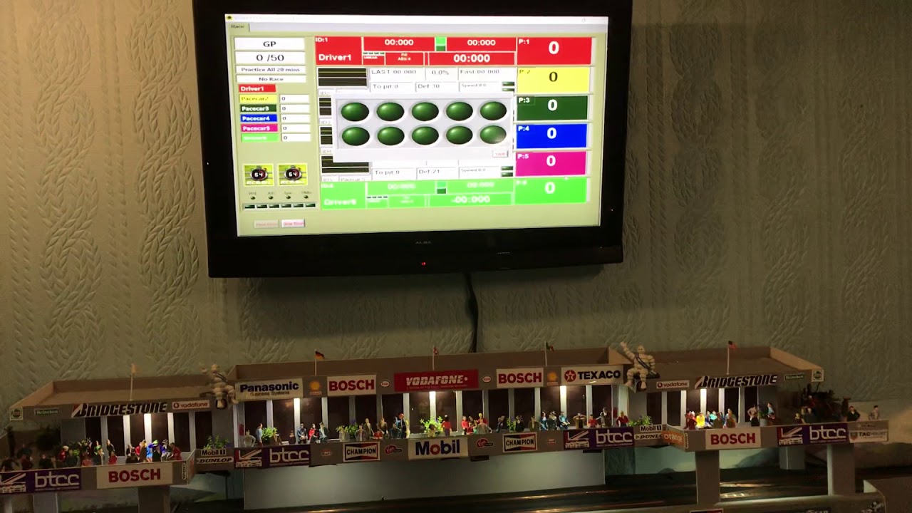 Digital scalextric slot car layout