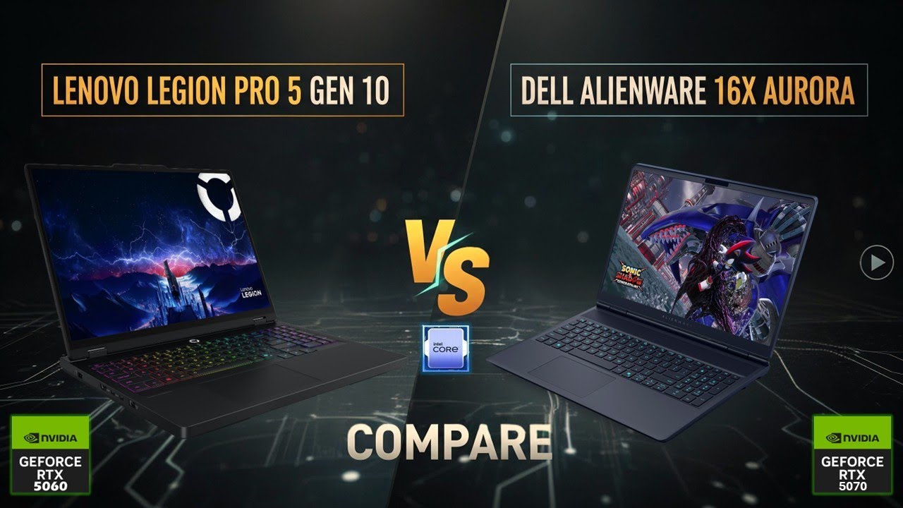 Lenovo Legion Pro 5i Gen 10 vs Dell Alienware 16X Aurora - spec review & comparison