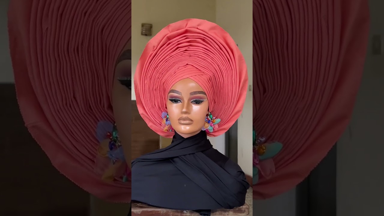 Auto gele,How is your auto gele  #gele #autogele #makeuptutorial