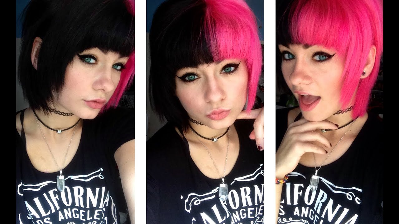 Dying My Hair Pink and Black! | HeyThereImShannon