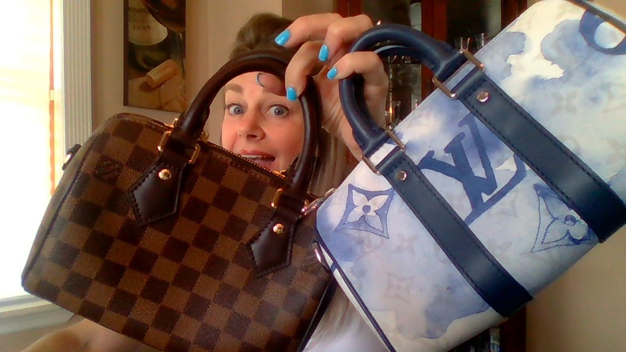 LOUIS VUITTON SPEEDY 20 vs LOUIS VUITTON XS KEEPALL WHAT FITS COMPARISON