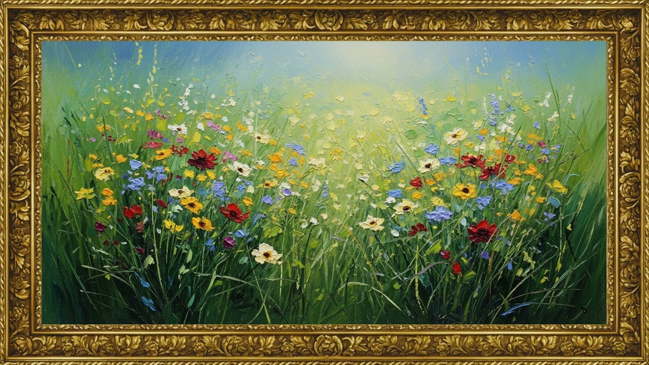 Fresh Spring Meadow Blooms | Nature-Inspired Oil Artwork