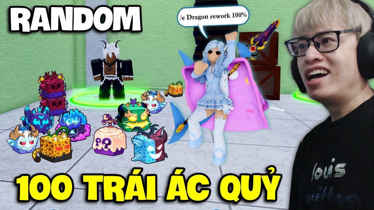 HÙNG AKIRA VÀ HÀNH TRÌNH ROLL 100 TRÁI ÁC QUỶ BẰNG CÁC THỦ THUẬT RANDOM MYTHICAL TRONG BLOX FRUIT