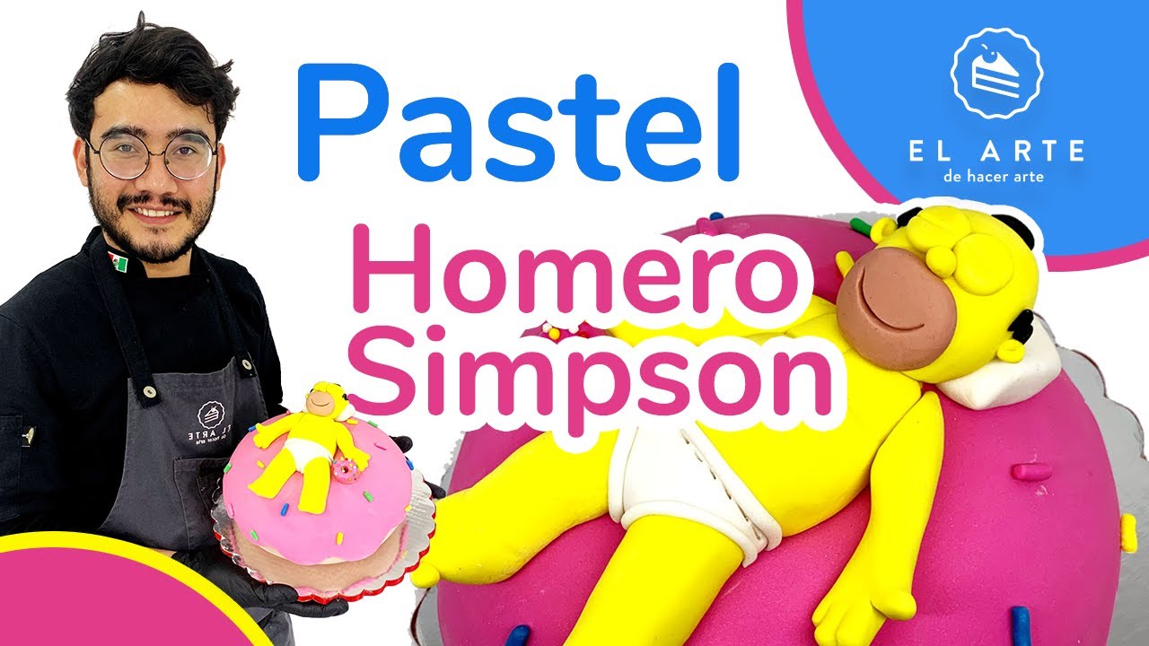 Pastel Homero Simpson en Dona Gigante - Los Simpson - El arte de hacer arte