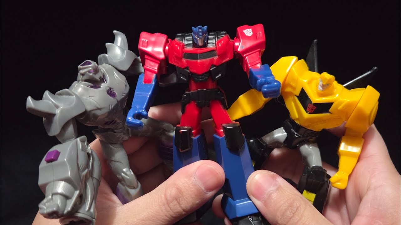 TESTING KIDS MEAL TRANSFORMERS ACTION FIGURES ASMR