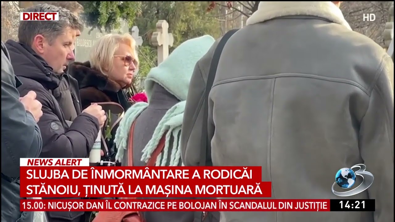 Slujba de înmormântare a Rodicăi Stănoiu, ținută la mașina mortuară