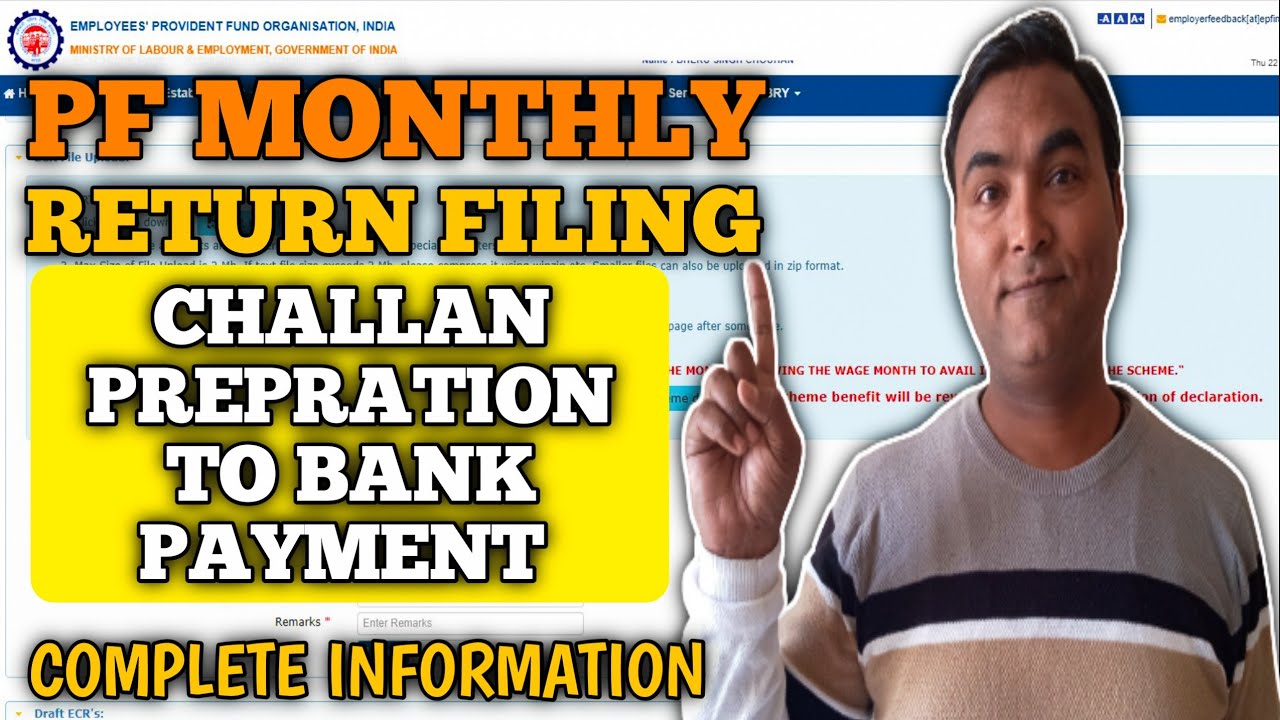 how to prepare pf monthly contribution challan| pf monthly return filing | pf monthly challan excel