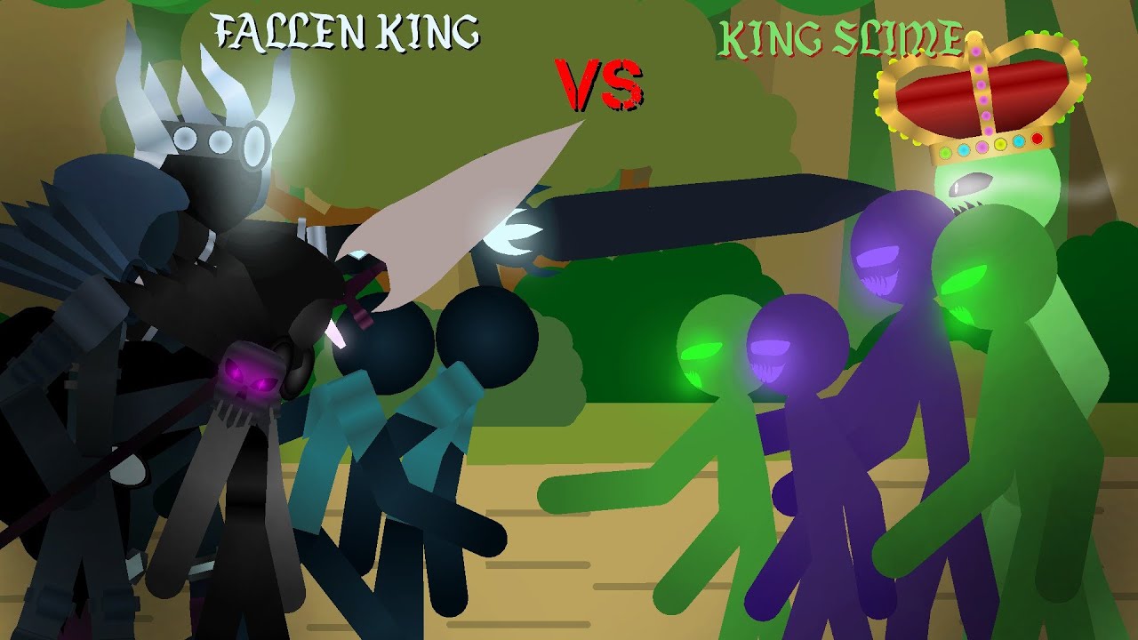 Fallen King Vs King Slime - Stick Nodes Animation