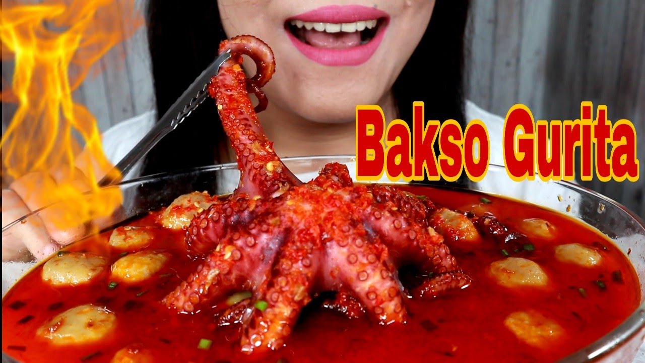 ASMR BAKSO MERCON GURITA PEDAS MEMBARA | ASMR MUKBANG INDONESIA | EATING SOUNDS