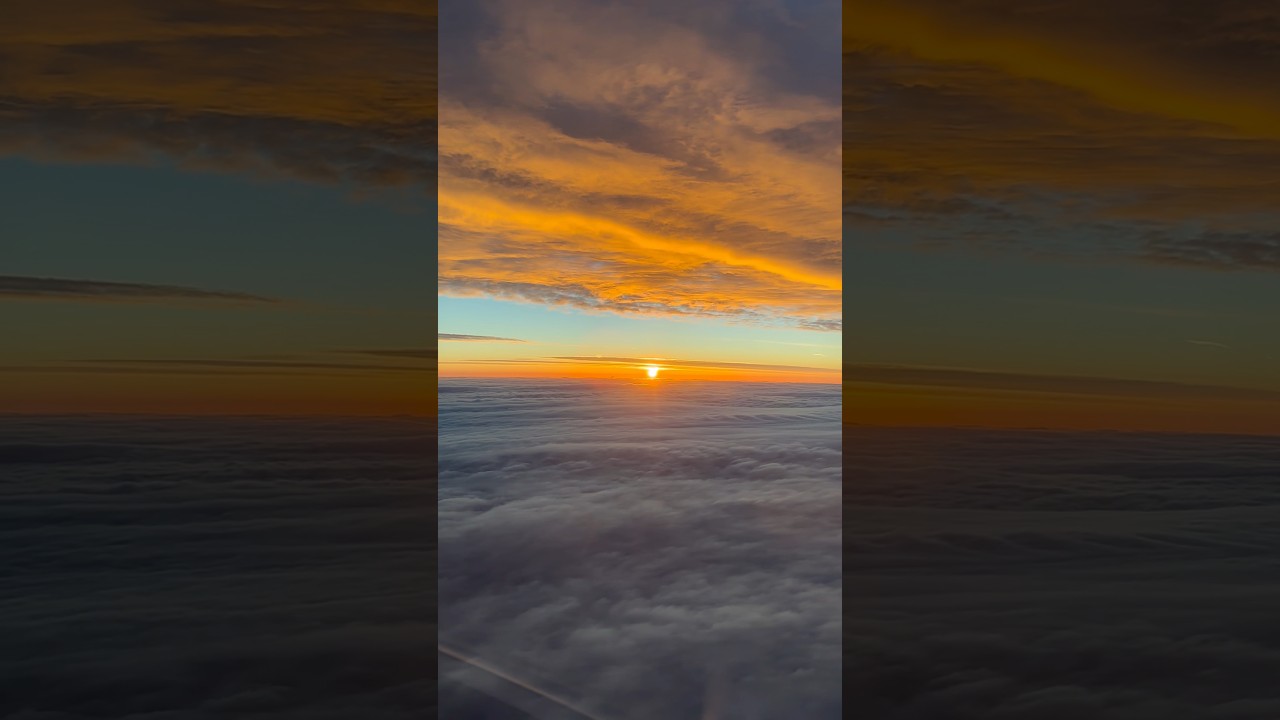 Sunrise from the cockpit. #pnw #sunrise #mountains #clouds #views #scenery #flying #pilot #jet