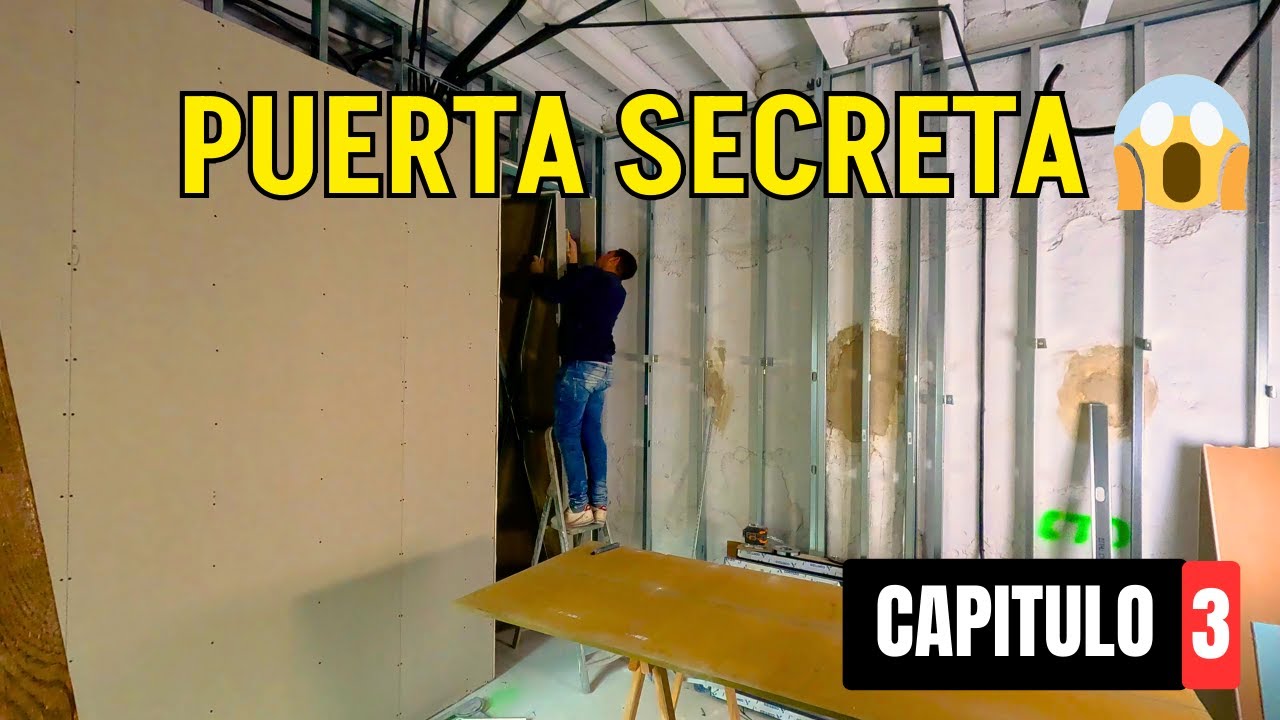 Cap. 3 Construyo una PUERTA OCULTA de PLADUR #reforma #obra #drywall