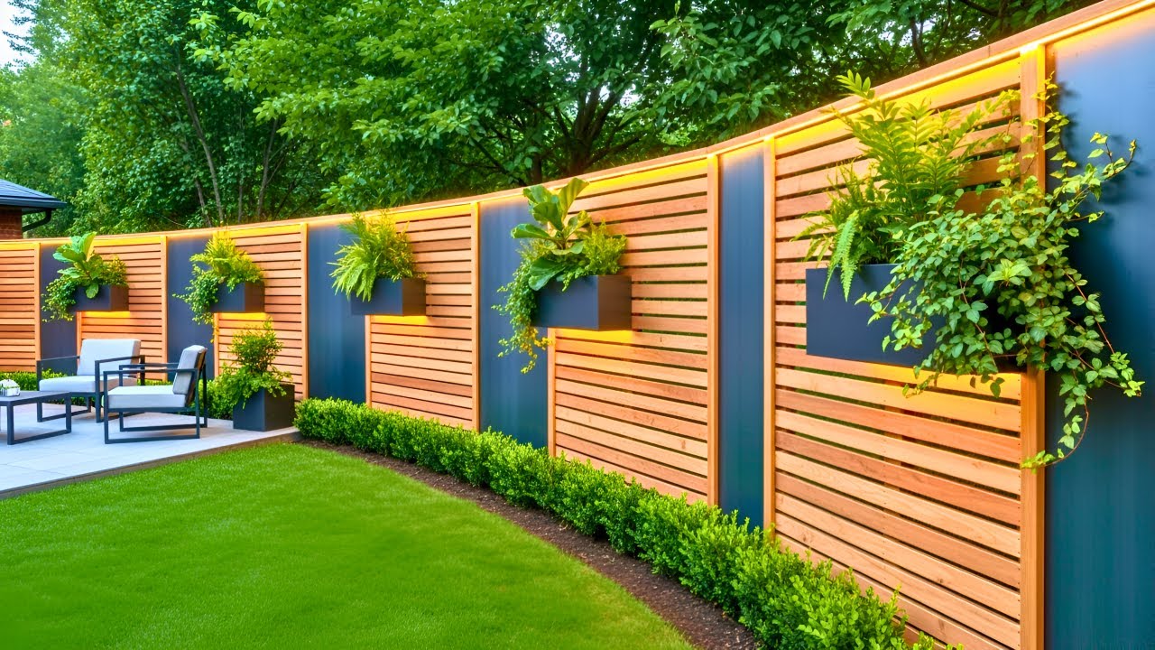 Privacy Fence Ideas to Transform Landscaping| Creative DIY Garden Walls Vertical Planters & Lighting