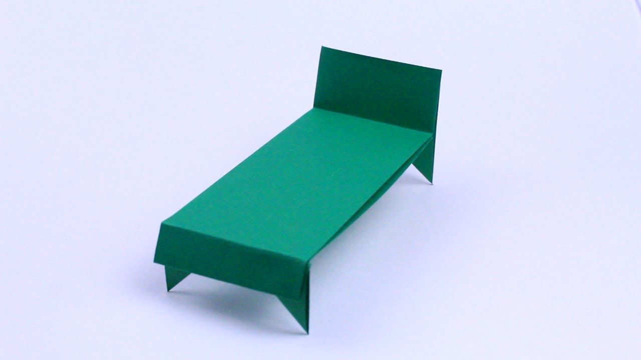 Comment faire un lit en papier. Origami