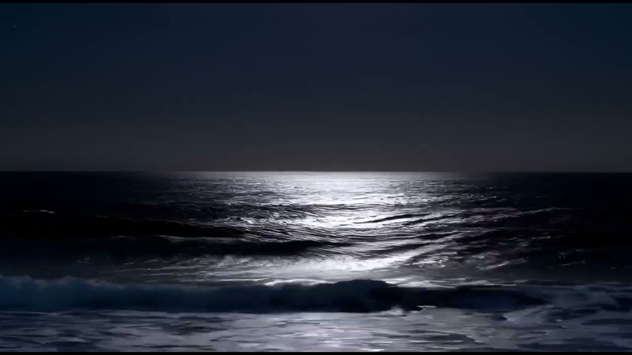 Ocean Waves at Night 🌊 1Hours Deep Sleep Sounds | Calm Sea Ambience