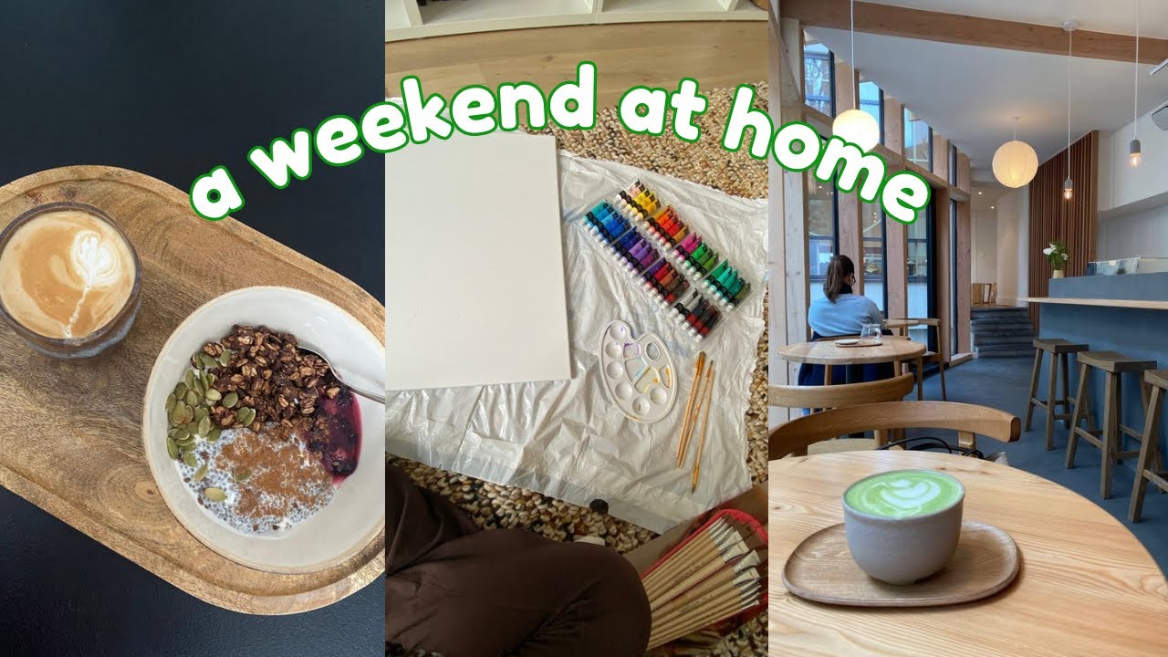 a homebody weekend | pilates, solo matcha date, my favorite breakfast recipe, painting 🫧🎨