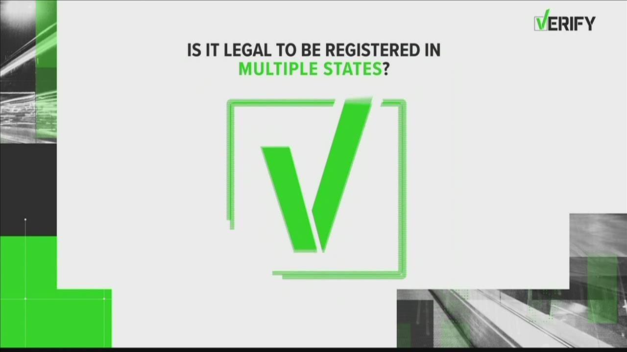 VERIFY: Yes, it's legal to be registered to vote in multiple states. Here's one way officials track