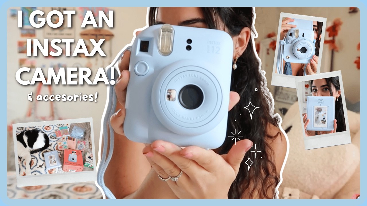 Фотоаппарат Fujifilm Instax Mini 12 пастельно-голубого цвета 🫐 Распаковка, настройка и обзор