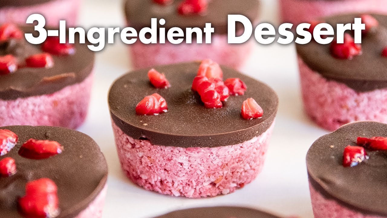 No-Bake Dessert with 3 Ingredients 🍓🍫 | Easy & Quick Chocolate Dessert