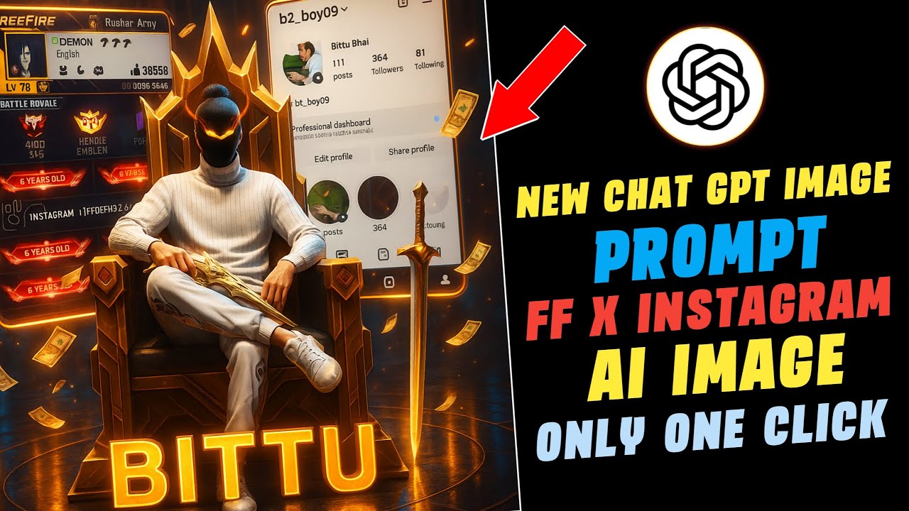 FF X Instagram AI Image Kaise Banaye || Free Fire AI 😲 Image Generator || Free Fire Trending Photo