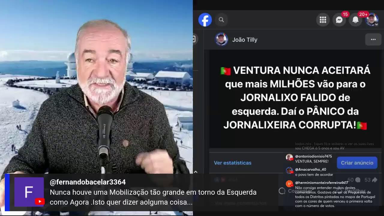 DIRECTO - A entrevista de Ventura e o ponto da situação actual