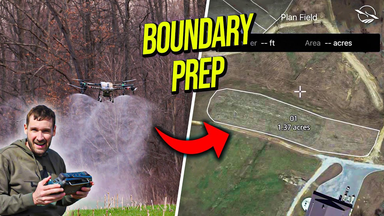 Boundary Building ￼Spray Drone Agras T40