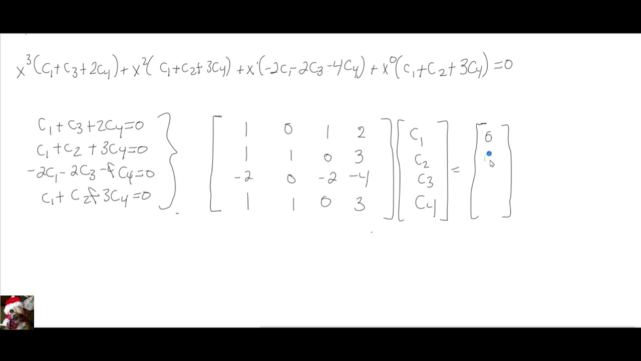 Find the basis for polynomials