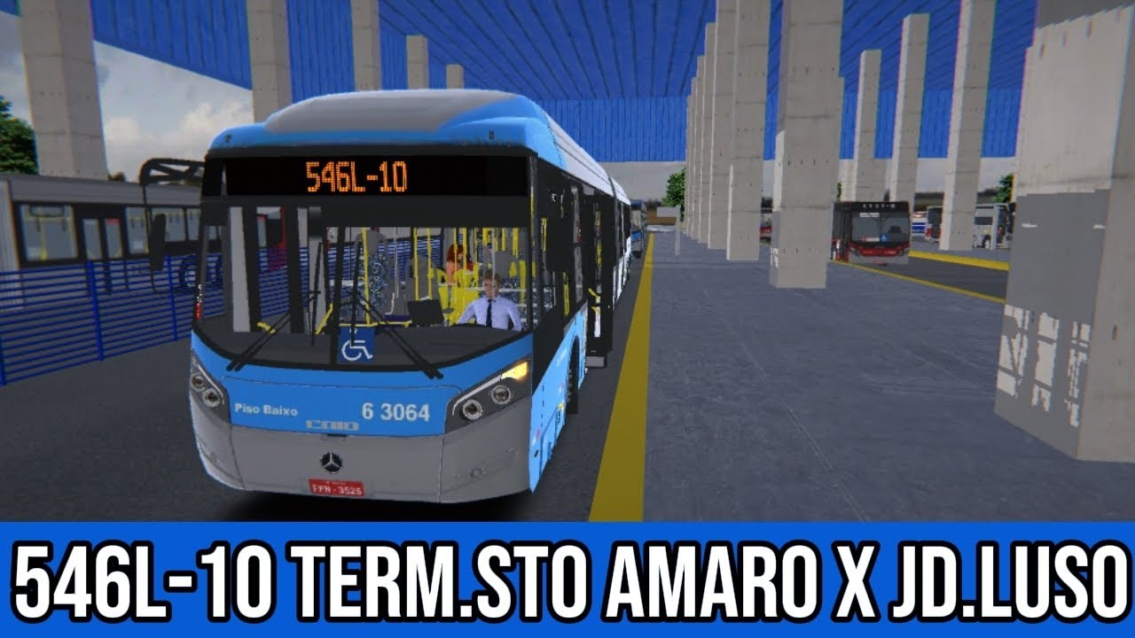 🔵 PBSC | Caio Millennium BRT I Super articulado MobiBrasil | Linha 546L-10 | Mapa projeto sp V2 🔵