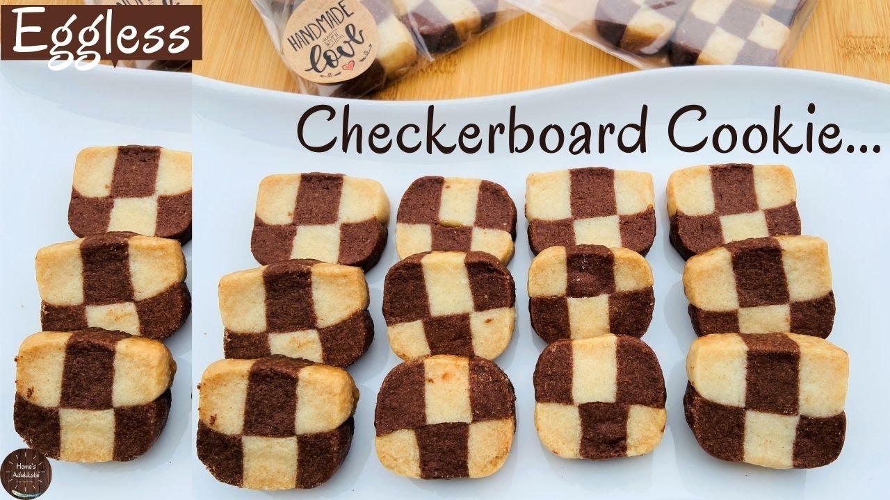 Checkerboard Cookies | Eggless Checkerboard Cookie recipe | Christmas Special