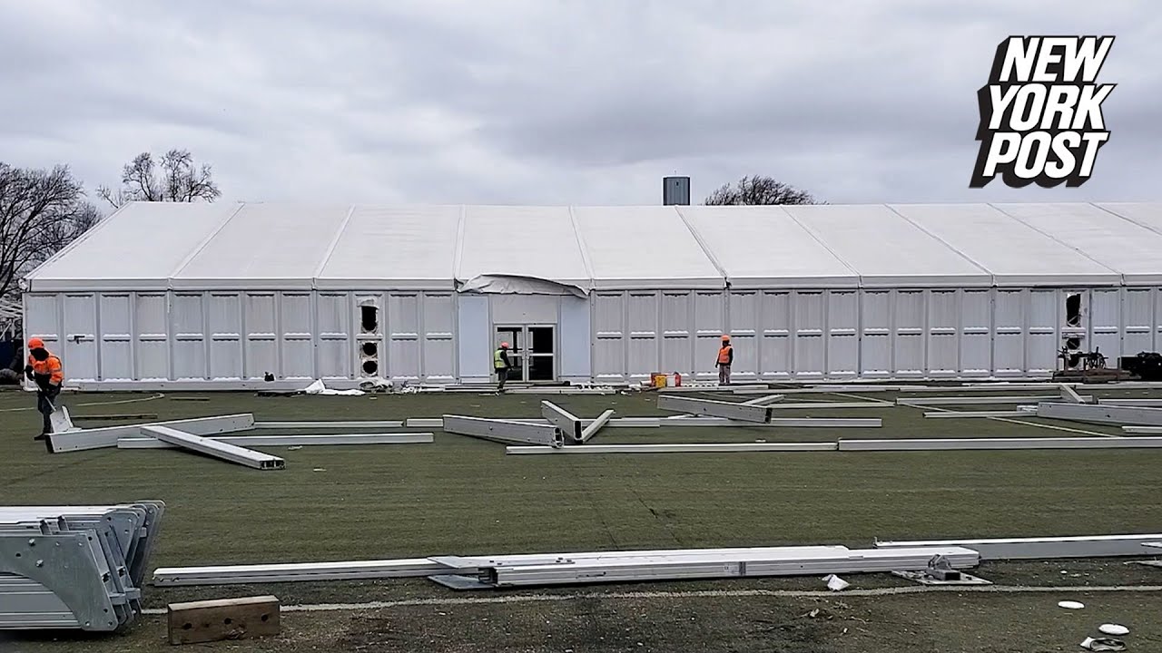 One of the largest migrant shelters in NYC gets dismantled on Randall's Island