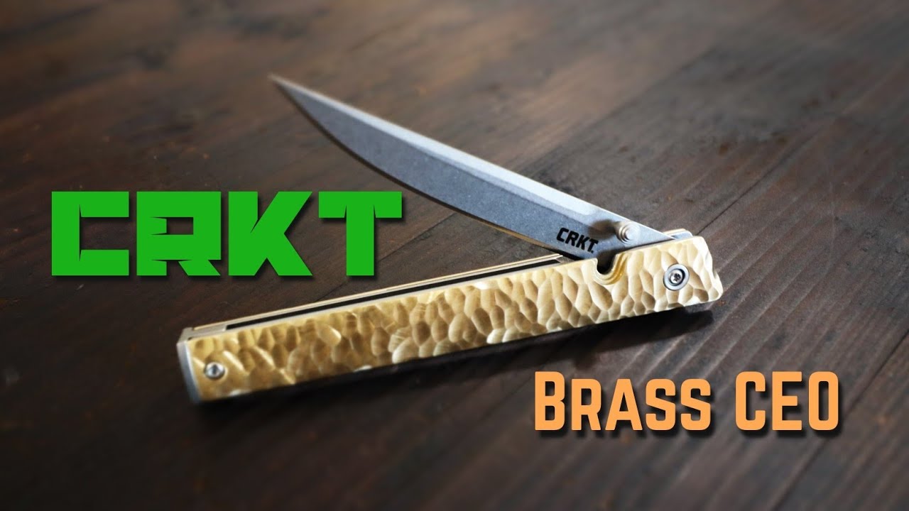 Customizing The Blade HQ CRKT Brass CEO! - How To Video - Rock Pattern Texture #crkt #ceo #bladehq