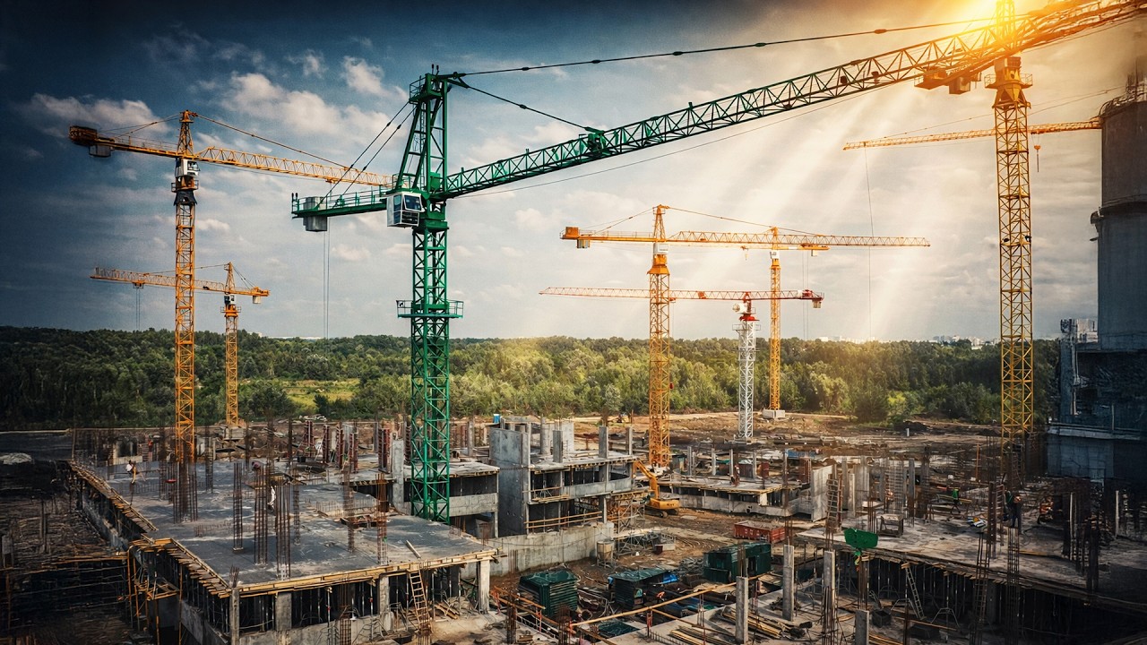 Mega Construction Project 🔥 Cranes, Excavators & Heavy Machinery