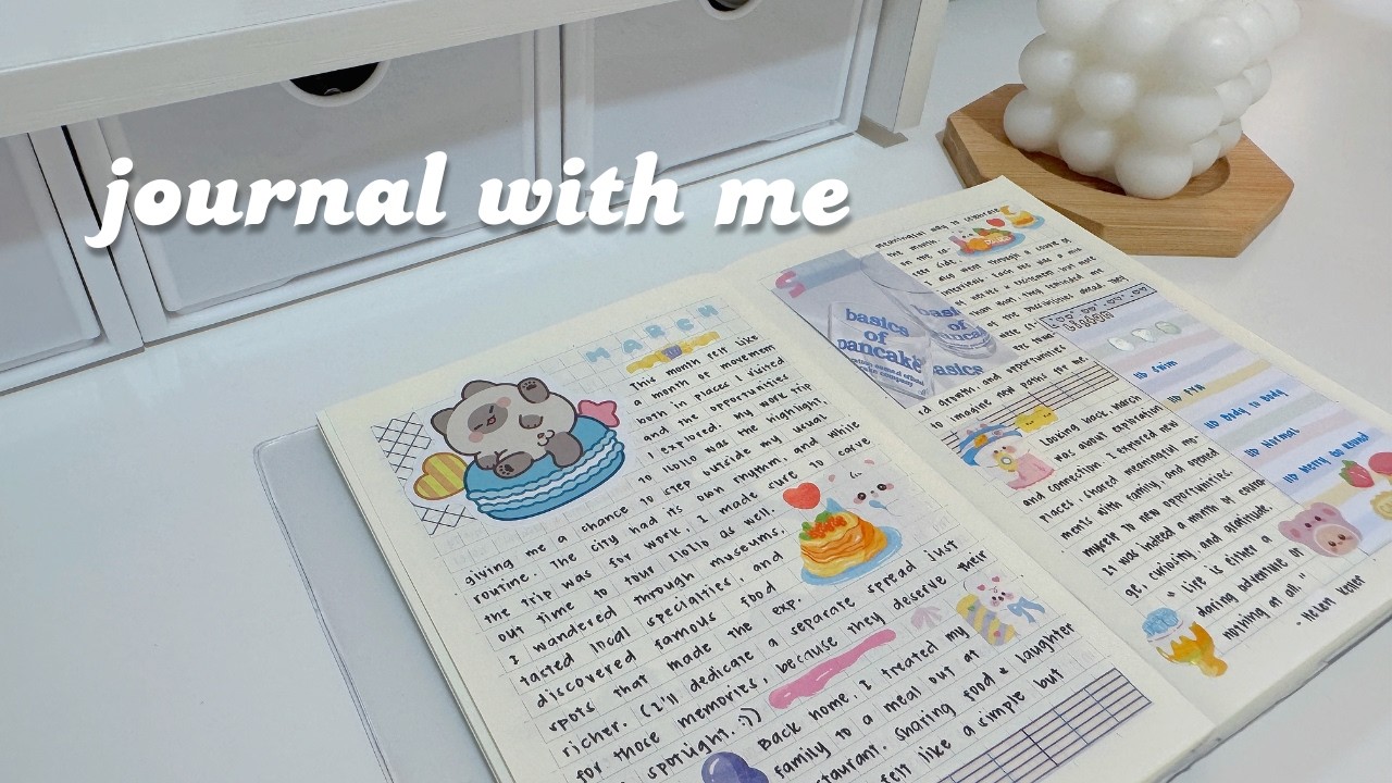 journal with me 🌼 month's recap | march