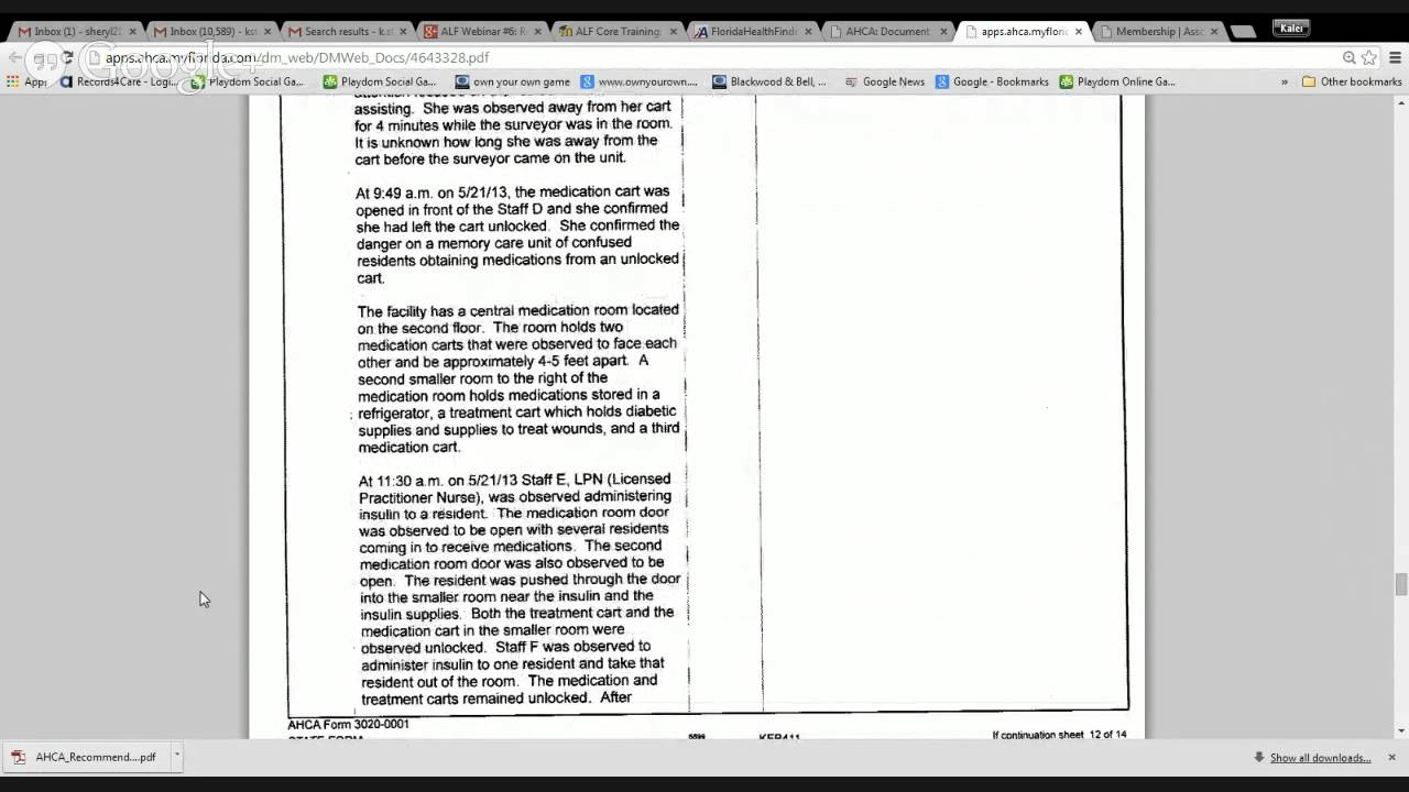 ALF Webinar #6: Resident Rights & Medication