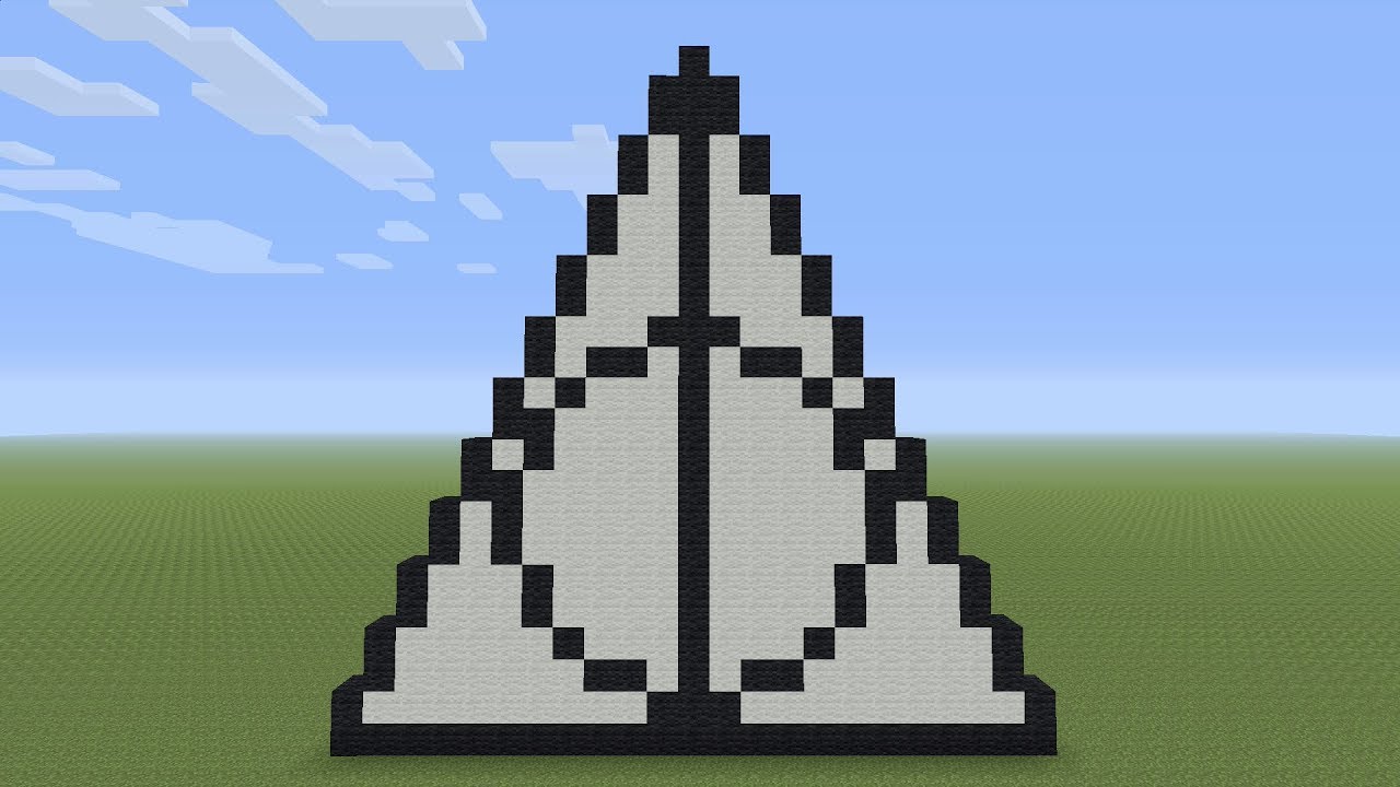 Minecraft Pixel Art - Harry Potter Sign Of the Deathly Hallows