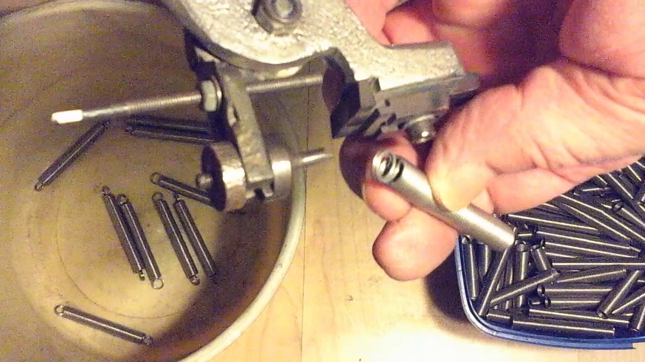 spring end hooks professionally using hooking pliers, every workshop should have them.