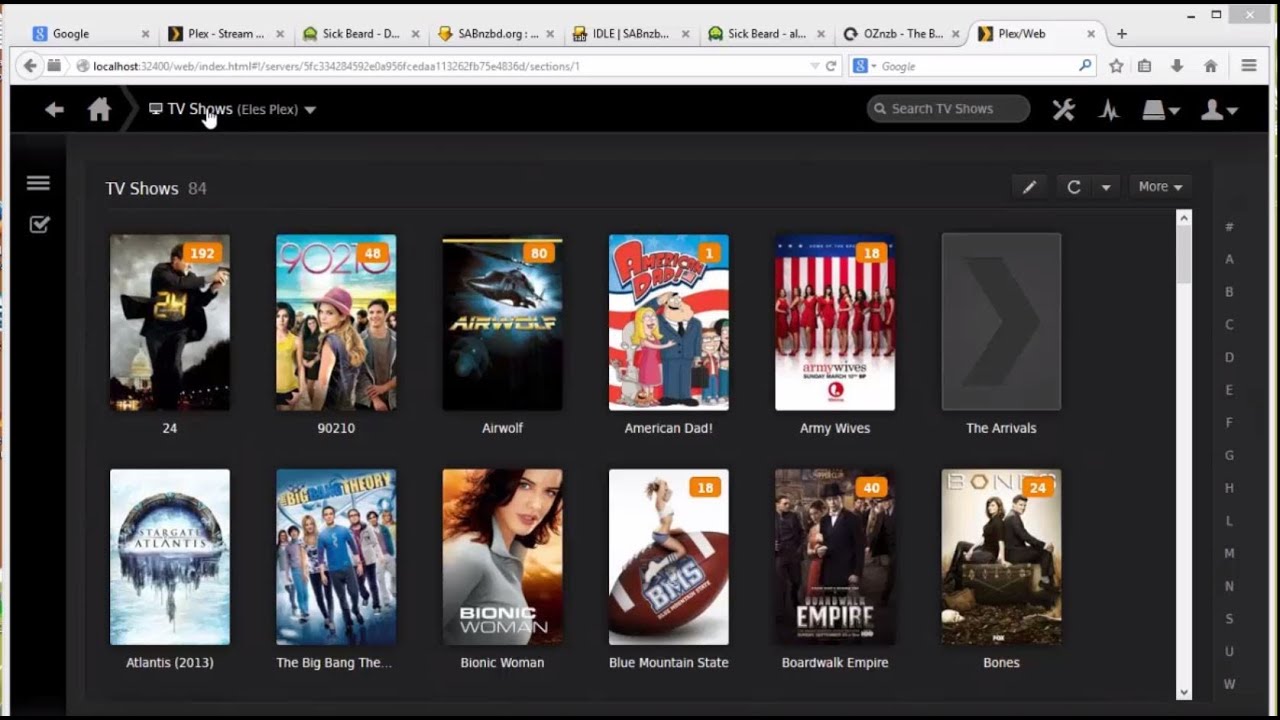 Plex setup with SABnzb and Sickbeard